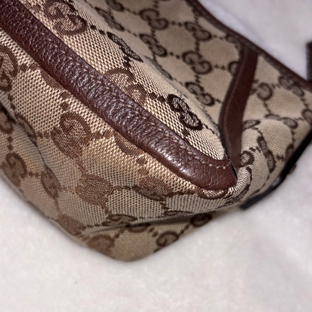 Gucci Brown Monogram D Ring Abbey Pochette - Picture 5 of 12